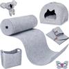 Luziyun Rotolo di Feltro 30 cm x 300 cm x 3 mm Tessuto in feltro | grigio chiaro Feltro artigianale Rotolo di feltro Tessuto di feltro per borsa di stoccaggio fai da te Borsa