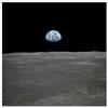 Posterlounge Apollo 11, Il sorgere della Terra dalla Luna, Luglio 1969 Poster | 60 x 60 cm di NASA Nero Quadri Decorazione per pareti