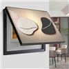 Generic Copertura Quadro Elettrico Decorativa Copri Contatore Elettrico Interno Quadro Copri Cassaforte Copertura per Scatole degli Interruttori A Parete per Soggiorno,002,60x50/23.6x19.6in