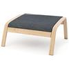 Vinylla Fodera di ricambio per poltrona Ikea Poang (poggiapiedi design 2, poliestere, grigio scuro)