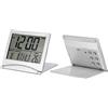 Pilipane Sveglia Digitale da Viaggio,Sveglia Portatile Pieghevole da Viaggio LED Calendario della Temperatura Snooze Calendario Pieghevole e Temperatura e Timer Orologio LCD con Modalità Snooze, Sveglia