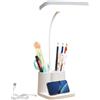 Generico Lampade Da Tavolo Dimmerabili - Lampada Da Scrivania Portatile Con 3 Modalità Di Illuminazione, Luce A Batteria Ricaricabile, Lampada Da Studio Regolabile, Luce Da Ufficio Flessibile | Per I Bambini C