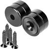 Neosmuk Magneti da 20 mm di diametro, ideali per pareti in legno, lavagna, porta, casa, cucina, ufficio (nero, 4 pezzi).