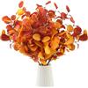 LEIMEND 6 Pezzi di Eucalipto Artificiale Decorativo Autunnale 52 CM | Eucalipto Autunnale Adatto per Decorazioni Autunnali Decorazioni per Il Giorno Del Ringraziamento e Halloween