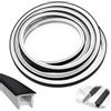 PPAAtrigeminal Profilo flessibile per LED in silicone, 12 x 12 mm, nero (5 | Guida LED per illuminazione di pannelli acustici, IP65 impermeabile, diffusore a canale LED, per soffitto, armadio, bar