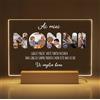 POINT. Targa Regalo Festa dei Nonni con 5 Foto e Dedica, personalizzata, base luminosa, In Plexiglass, Targa Ideale Per Regalo Con Nome, Foto, Nonni, Nonna, Nonno, 20x15 cm