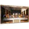 Grafic Quadro Moderno L'Ultima Cena Leonardo Da Vinci - The last supper Quadro stampa su tela canvas con o senza telaio (CM 100X55, QUADRO CON TELAIO IN LEGNO)