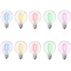 Generico G40 Multicolor LED Lampadina di Ricambio Lampadina A Filamento Colorato 1W E12 RGB Globo Mini Lampada A Sfera per Stringa Luce Decorazione Festa di Natale