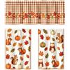 Generisch Tende da cucina per finestre sopra il lavello, 3 pezzi, motivo | Decorazione per finestra da cucina con tenda e mantovana per soggiorno, bar, camera da letto, soggiorno in affitto