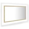 vidaXL Specchio da Bagno con LED 80x8,5x37cm Truciolato in Diversi Colori
