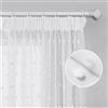 MYSKY HOME Set di 2 tende bianche con gallone piegato, tenda in voile trasparente per camera dei bambini, soggiorno, moderna, ricamata, trasparente, per camera da letto, altezza 215 x larghezza 140 cm