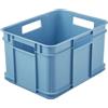 keeeper Scatola da Trasporto con Maniglie, Euro-Box M, 16 l, 35 x 27 x 22 cm, Bruno Eco Line, blu (Eco Sky Blue)