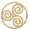 CONTRAXT Quadro triskele celtico intaglio legno. Decorazioni Mandala da parete Addobbi pannello decorativo arte sacra decorazioni celtico legno da intaglio chakra oggetti (Triskel, MDF)