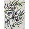 Hdadwy Targa in latta con rami di ulivo ad acquerello, in metallo, decorazione da parete in ferro, per casa, cucina, giardino, garage, 40,6 x 30,5 cm