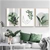 Martin Kench Set di 3 poster Bohemian Aesthetic Pianta Verde Immagini Quadri Moderni, Decorazione per Soggiorno e Camera da Letto, senza cornice (A, 30x40cm)