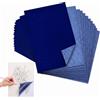 Kirunvia Carta Carbone Blu A4, Carta Transfer per Ricalco su Legno e Tela, 50 Fogli | Tracce cancellabili con gomma, Riutilizzabile, resistente a strappi, per ceramica metallo vetro argilla tessuto ricamo