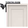 SHENGYIG Targhetta per WC, Cartello Autoadesivo per WC | Cartello in Legno per Toilette, Nero Adesivo Porta, Creativo e Interessante, per Cartelli per Toilette, Decorazione