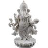 Top Collection Statua di Ganesh in piedi con finitura in marmo bianco - Scultura indù del Signore del Successo, altezza 19 cm