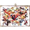 Stor Quadro Stile Vintage Serie Marvel Comics Spiderman & Supereroi Stampa su Legno Sagomato 25x18cm