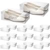 QWORK® 20 Pezzi Scatole Portaoggetti in Plastica, Scatole Scarpe Trasparenti Pieghevoli con Coperchio, per Donna
