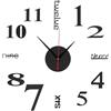 SEEK RARE Orologio da parete fai da te, silenzioso, senza cornice, funzionamento a batteria, 40 cm, in acrilico nero, orologio da parete adesivo moderno per soggiorno, cucina, camera da letto, ufficio