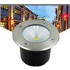 LGJEGD Lampada COB Rotonda Impermeabile IP67 Perline Luce interrata for Paesaggio Strada Cortile Giardino Luce AC24V (Warm White,15W)