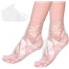 FVBKCOT 100 Pezzi Calzini Monouso per Piedi, Stivaletti in Plastica Trasparente, Fodere per Cera Paraffina, Ideali per Pedicure, SPA, Prova Scarpe, Cura Igenica