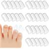 Abeillo 30 protezioni per dita in silicone, in gel, traspiranti, per uomini e donne, trasparenti, morbide, anti-attrito, per calli, vesciche e sollievo dal dolore