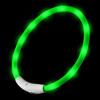 PRECORN USB Collare di silicone LED Collare per cane Collare luminoso per cane gatto animale domestico ricaricabile tramite USB (misura S/L cm 18-65 accorciabile) di colore giallo Marchio PRECORN