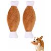 LDBEMG Kit Da 2 Peluche Per Cani, Giocattoli Morbidi A Forma Di Ossa E Polli Con Battito Cardiaco Calmante Per Ridurre Ansia E Favorire Sonno Profondo