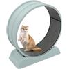 HHEMSTD Ruota per gatti da 80 cm fino a 10 kg, con fibbia di sicurezza e tappeto, funzionamento silenzioso, per gatti da appartamento, soggiorno e balcone, blu