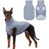 Mosucoirl Felpe per Cani Maglioni cani Maglione per Animali Domestici Felpe con cappuccio Abbigliamenti per cani caldi Cappotti e giubbotti per cani piccoli e medi XS-4XL (Blu, 4XL)