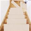 ZJUNLI Tappeti per Scale Tappetini 5Pcs per Gradini Interni 18x50cm Beige | Tappeti Per Scale Interne Lavabili In Lavatrice, Antiscivolo, Con Adesivo Riutilizzabile Per Gradini In Legno
