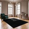 VIMODA Tappeto lavabile a pelo corto, antiscivolo e morbido, in tinta unita, per soggiorno, camera da letto, cucina e cameretta dei bambini, dimensioni: 60 x 100 cm, colore: nero
