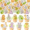 Ephlyn 54 decorazioni commestibili per cupcake, motivo: animali della giungla, safari, leone, giraffa, elefante, scimmia, cupcake, per baby shower, safari, compleanno, fauna selvatica, forniture per