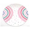 Generico Morbido Tappeto Grand Gattonare Antiscivolo Bambini per Camera da Letto Arcobaleno Tappeto rotondo rosa per, perfetto per soggiorno, camera da letto, camino, camera dei bambini. (100x100cm)