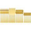 SavioVolpe Set Posate 24 Pezzi in Acciaio Inox Manico Decorato (Oro) | Set Completo 24 Pezzi In Acciaio Inox Con Finitura Dorata Elegante E Manico Decorato Per 6 Persone