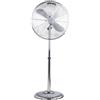 OISE ART STORE Trade Shop - Ventilatore A Piantana Vintage Cromo 65 W con 4 Pale in Alluminio Cavo 1,8mt 6506037 -
