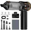 Ludunbuy Aspirapolvere a mano, 26000 Pa, 4 in 1, senza fili, con display digitale, autosvuotamento a 1 pulsante, 6000 mAh, 3 marce, per auto, tavolo da ufficio, peli di animali, divano (nero-oro)