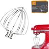 PQPO Attacco per Frusta A 6 Fili Compatibile con L'impastatrice A Testa Inclinata Kitchen Aid da 4,5 A 5 Quarti, Accessorio in Acciaio Inossidabile per Agitare la Panna Uova, Lavabile in Lavastoviglie