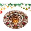 Generico Tappeto Rotondo di Natale Tappetino Antiscivolo con Illusione Ottica per | Tappeto Decorativo per Feste in Appartamento, Uso Interno, Camera da Letto, Cameretta, Ingresso, Porta d'Ingresso,