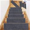 ZJUNLI Tappeti per Scale Tappetini 5Pcs per Gradini Interni 26x50cm Grigio Scuro | Zerbino Per Gradini, Tappeti Antiscivolo Antiscivolo Retro In Tpe Lavabili In Lavatrice 100% Poliestere Per Gradini In Legno