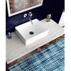 Pierre Tappeti Tappeto da Bagno CRAZY BLUE, Morbido e Assorbente in Microfibra Antiscivolo, Lavabile in Lavatrice, Ideale per Doccia, Lavabo e Sanitari, con Effetto Intreccio 60x120cm