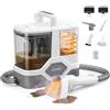 Livatro Lavatappeti e Pulitore a Vapore 2100 W per Divani, Sofà e Auto | Vapore a 100 °C pronto in 30 s, aspirazione 18 kPa, serbatoio da 2,3 L e risciacquo del tubo per tessuti e tappezzeria