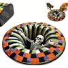 Kashyke Tappeto di Halloween 3D, illusione ottica con buco, zerbino spaventoso | Zerbino in velluto di cristallo, retro antiscivolo, illusione ottica spaventosa, scheletro vortice, per feste