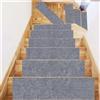 ZJUNLI Tappeti per Scale Tappetini 5Pcs per Gradini Interni 28x50cm Grigio Chiaro | Tappeti Adesivi Gradini Tappetino Antiscivolo Fonoassorbente, Resistente All'Usura Per Piastrelle E Marmo