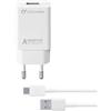 Cellularline | Caricabatterie da Rete | Caricabatterie da rete Fast Charger 15W con cavo USB-C