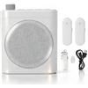 LICAEVEY Amplificatore Vocale Wireless da 15 W, Altoparlante Portatile Ricaricabile Bluetooth 5.4 con Riduzione del Rumore con Set di Microfoni Lavalier Magnetici per Guide Turistiche per (WHITE)