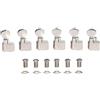 KAISH 21:1 Dual Pin (senza viti) Accordatori 2 Pin Tuning Chiavi Pioli Tuning Machine Heads Adatto per American Series Strat/Tele Chitarre Vintage Ovale Pulsante Nickel