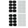 Generico 16Pcs Patches Salvabocchino per clarinetto/sassofono contralto tenore cuscinetto trasparante e nero con spessore 0,5 mm/0,8 mm (0,8 mm, Nero)